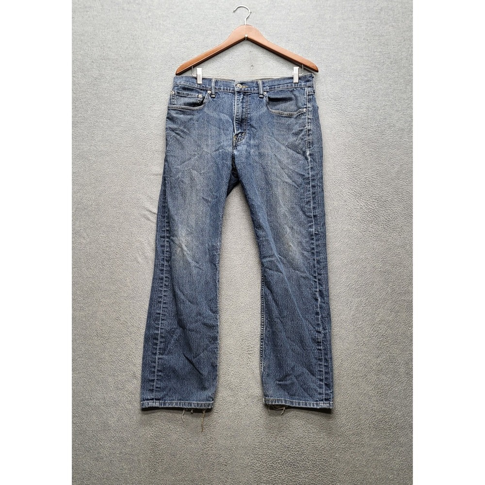 Levi's 505 Men Jeans 34X30 Blue Denim Regular Fit Straight Leg  28" READ